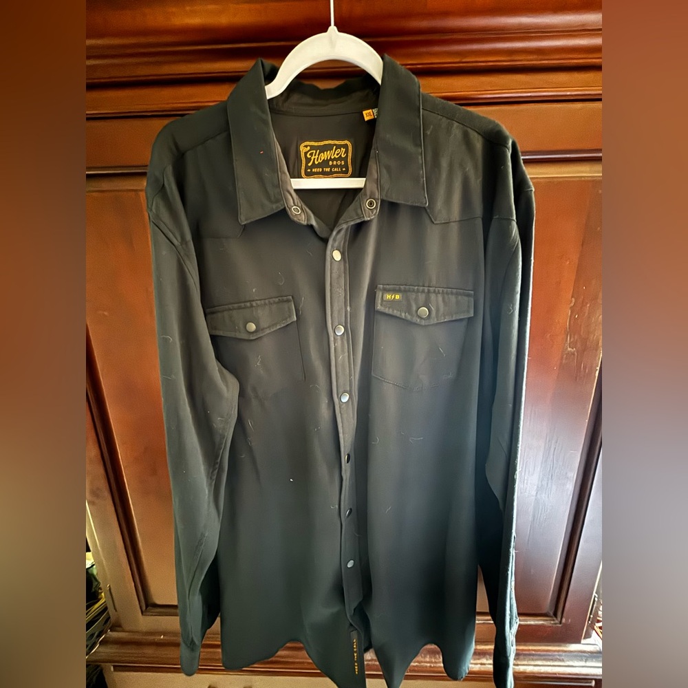 Howler Brothers Black Button-Up Shirt